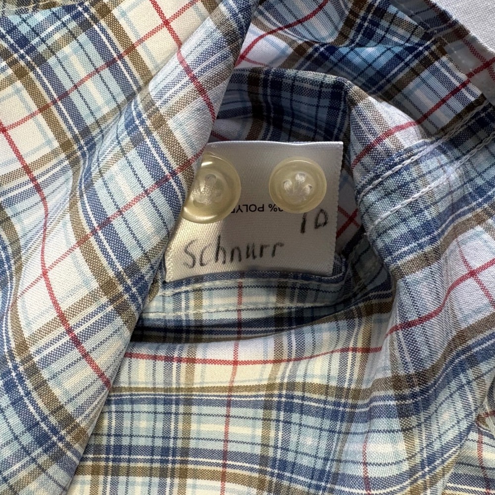 Peter Millar Crown Crafted Shirt XL Blue Plaid Long Sleeve Button Down - Picture 9 of 10